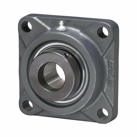 IPTCI 4-Bolt Flange Ball Bearing Mounted Unit, 1.25 in Bore, Eccentric Collar Locking, 2 Triple Lip Seals NANF207-20L3